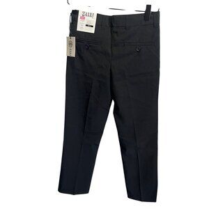 A.X.N.Y Boys Slim Fit Black Dress‎ Pants Size 8 Adjustable Waist